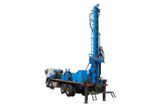 Truck mounted water well drilling rig